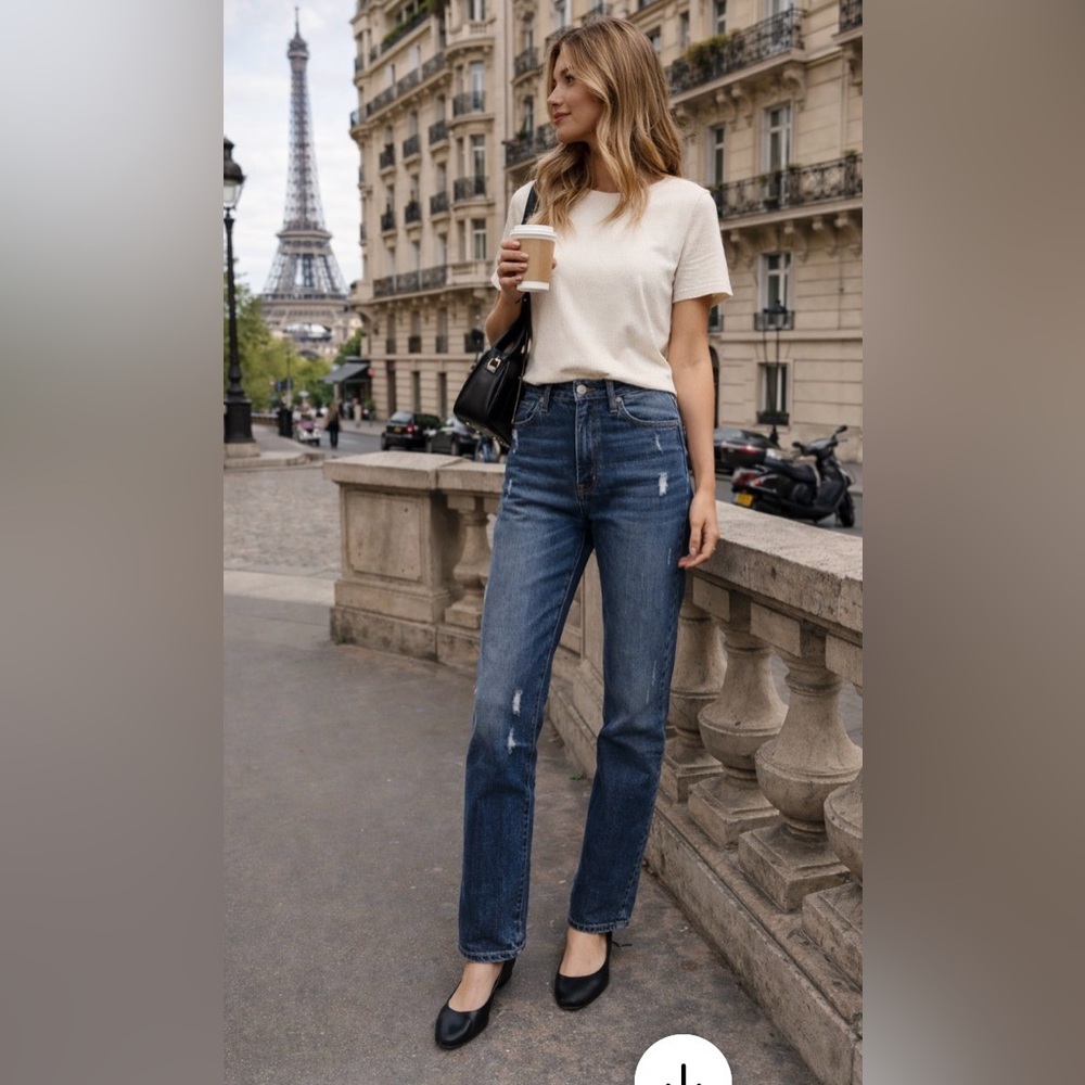 NWT Frame Denim Le Garçon Crop Jeans in dark indigo